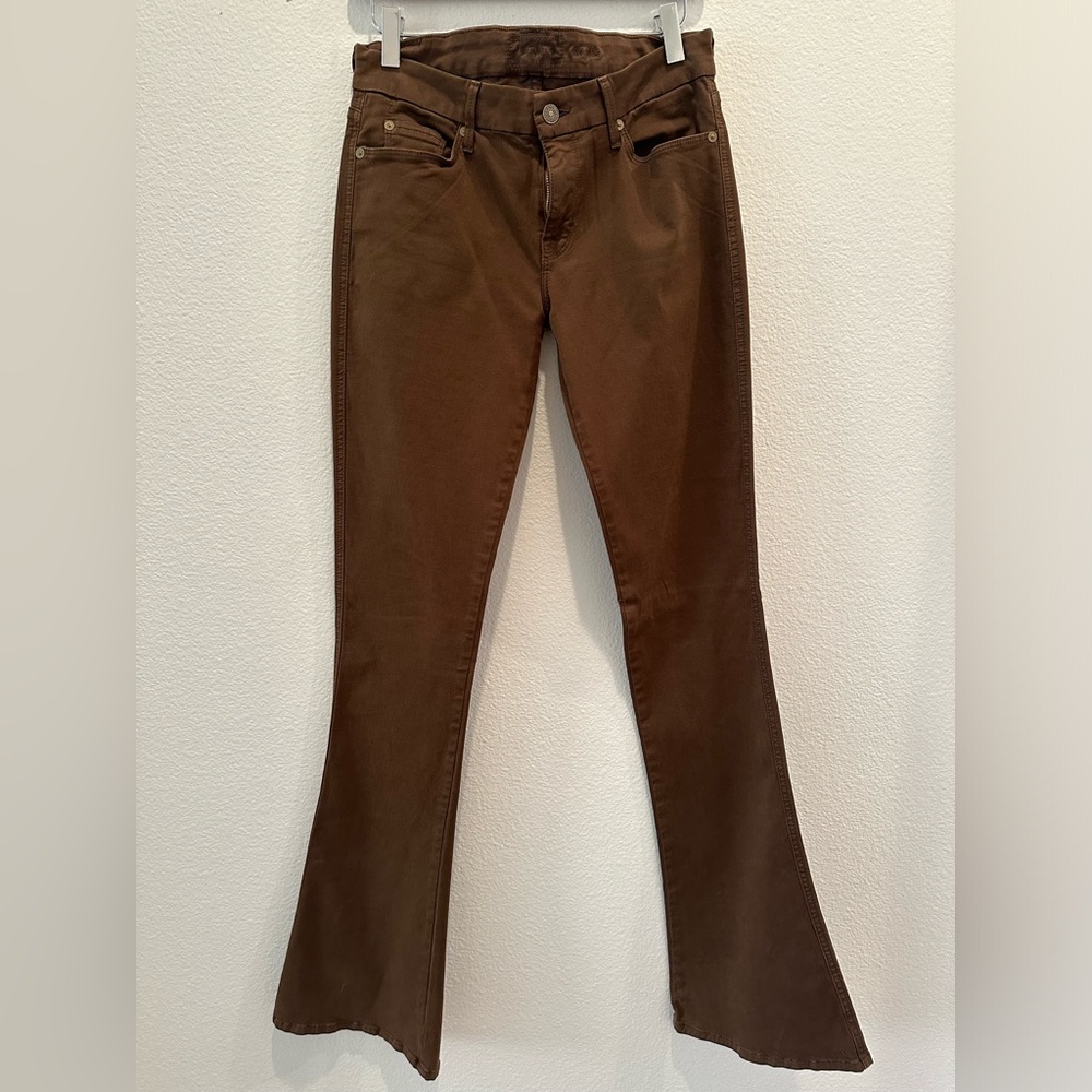 7 For all Mankind Jeans Brown Flare Leg size 27